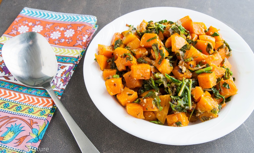 Roasted Butternut Squash with Broccoli Rabe
