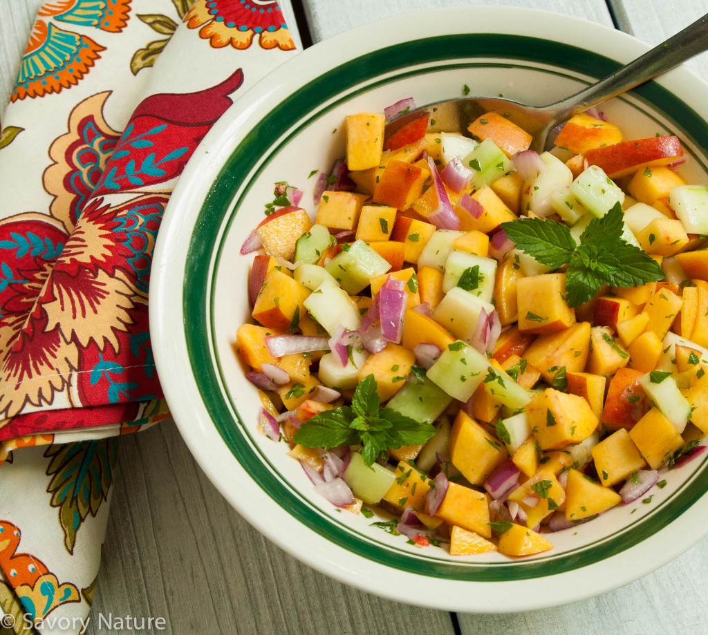 Peach and Cucumber Salad