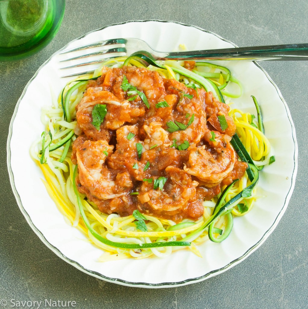 Shrimp Fra Diavolo over Zoodles_