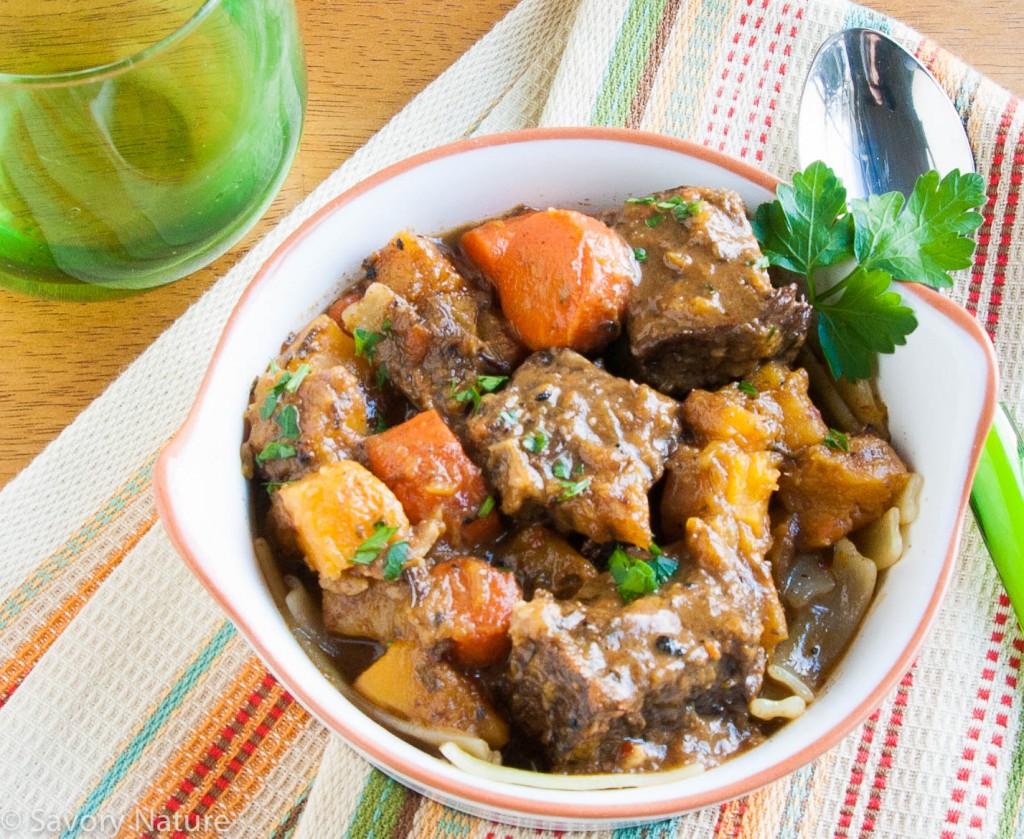 Beef Stew with Carrots and Butternut Squash