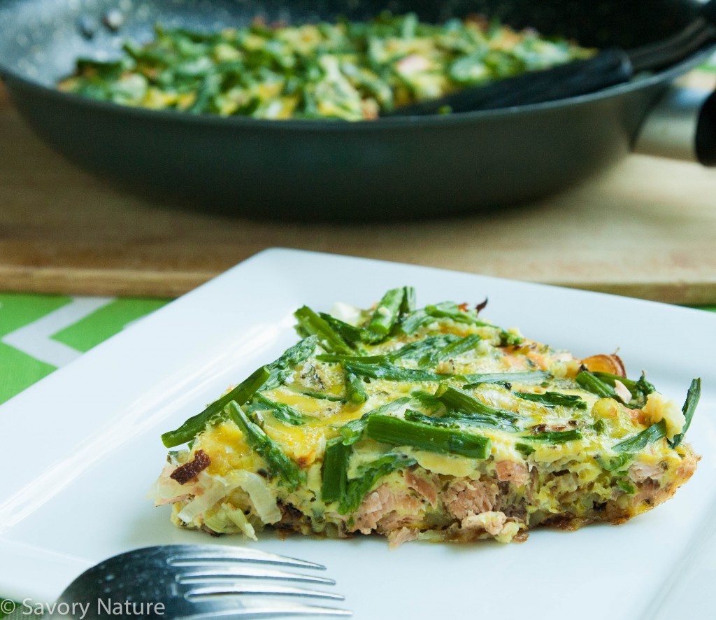 Salmon and Asparagus Frittata