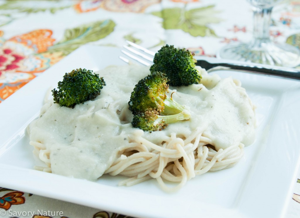 Vegan Pasta with Cauliflower Cream Sauce