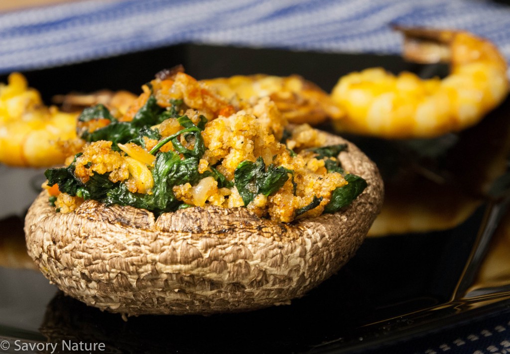 Portobello Mushrooms - Stuffed and Grilled